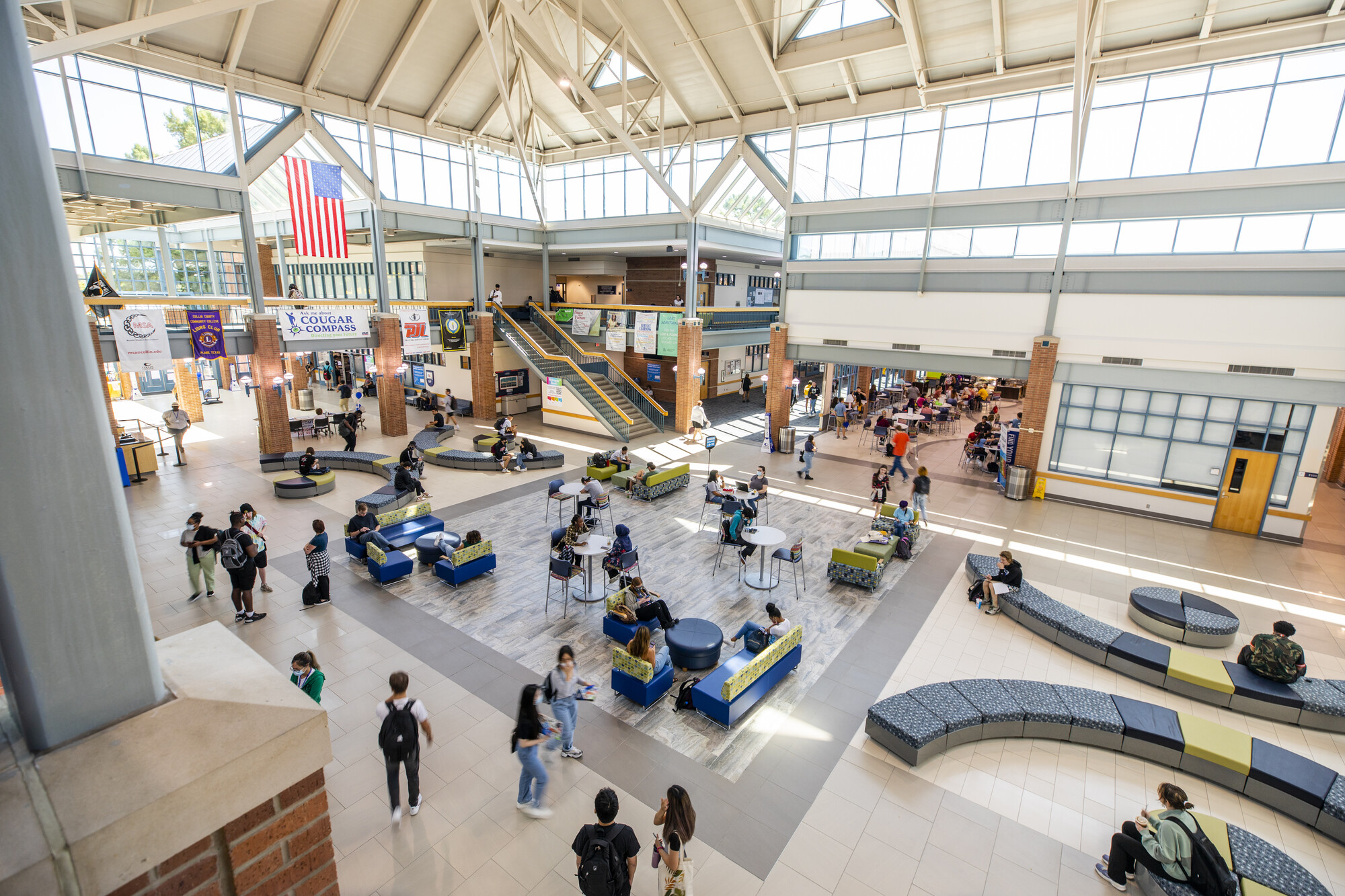 A photo of Plano Campus' atrium.