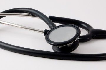 Stock image of a stethoscope.
