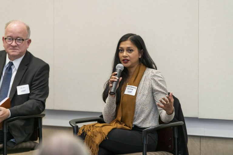 Collin 领导 Policy Summit Panel Discussion. Economic Development: Statewide Policy & Regional Focus – 9:15 am Dr. Alicia Makaye, President and CEO, GXA. Larry McManus, Director for Business and Community Development, Office of the Governor. Rena Padachy, Vice President, HALL Group. Mike Rosa, Senior Vice President, Dallas Regional Chamber. Moderated by Brendon P. Riley, Managing Director & Texas Regional Executive, BMO Commercial Bank